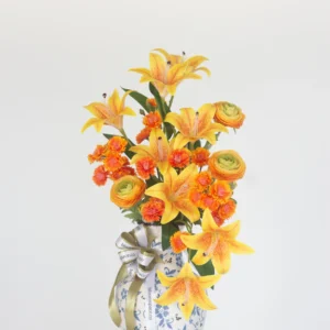 Orange Blossom Artificial Floral Arrangement